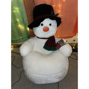 VERY RARE Vintage Commonwealth 35" Christmas Snowman Kids Chair 90's NWT
